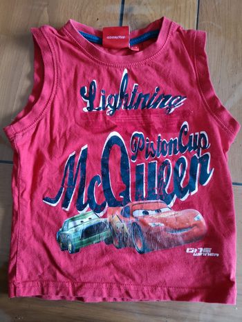 Maillot sans manches cars 2/3 ans garçon