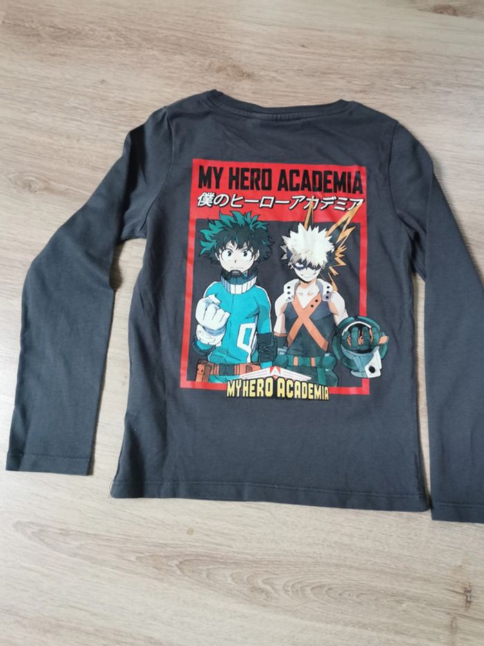 T-shirt gris manches longues My Hero Academia 8 ans - photo numéro 3