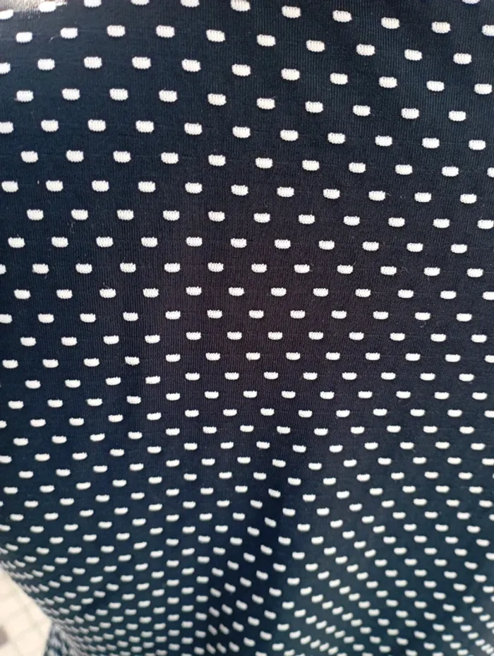Haut Sans Manches "un deux trois" - T.38/40 - Imprimé Pois - photo numéro 3