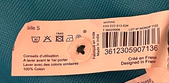 Chemise verte manches courtes Monoprix taille S motifs fleurs blanches. 100% coton en parfait état - photo numéro 4