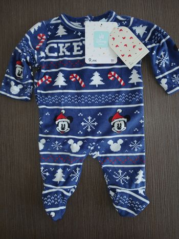 pyjamas en velours garcon noel mickey disney 0 mois naissance 50 cm
