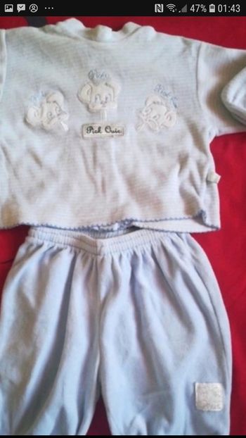 Adorable petit ensemble garçon taille 1 mois