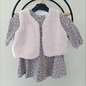 23 mois 2 ans ensemble Mes petits cailloux robe et Gilet 86 cm