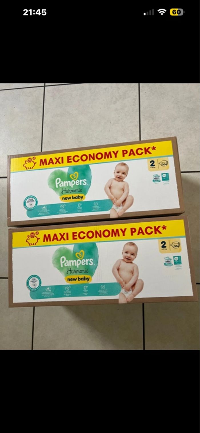 2 carton pampers harmonie 2
