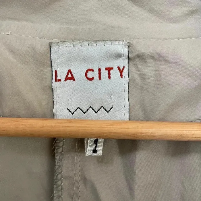 Veste trench beige La City T38-40 coupe droite fluide, col à revers, mi-saison léger V038 - photo numéro 8