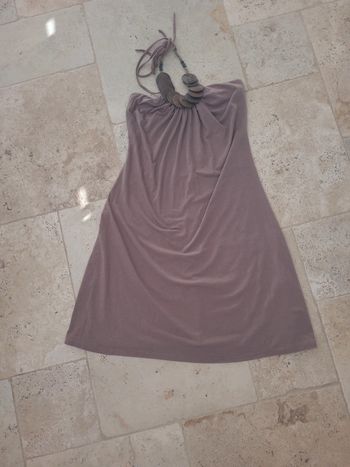 Robe dos nu encolure bois