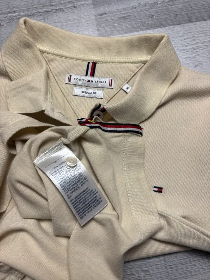 Polo Tommy Hilfiger - Beige - Taille XS - photo numéro 3