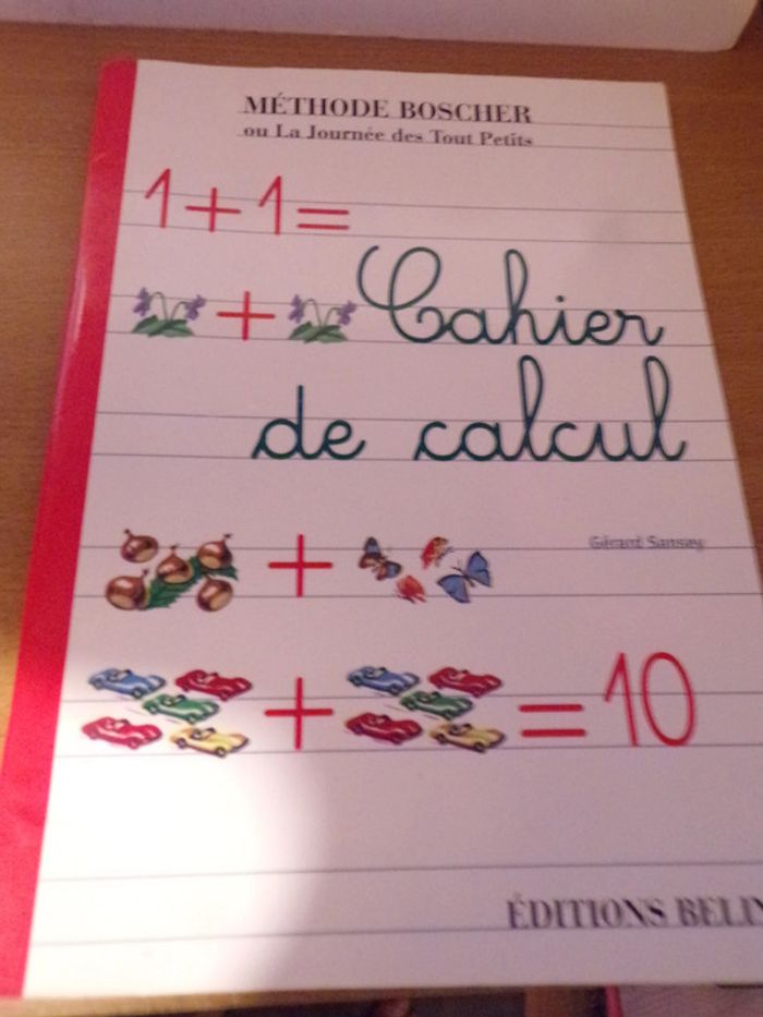 Cahier de calcul Méthode Boscher Editions Belin