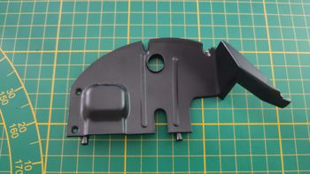 Protection intérieure garde-boue gauche 34-1 numéro 34 n°34 pièce détachée Citroën 2CV 2 CV Charlest