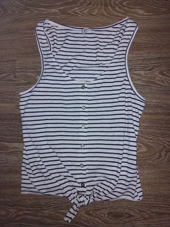 Débardeur femme taille M marinière