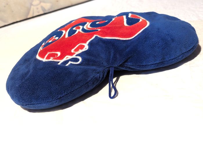 Petit Coussin Bleu Foncé Petit Cœur Rouge Centre Ecriture Love Amour Accessoire Petits Enfants Bébés - photo numéro 5