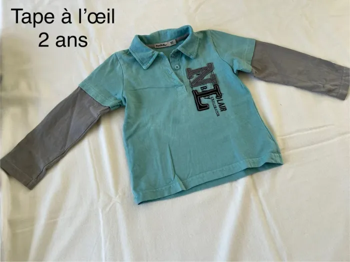 Polo manches longues tape à l’œil 2 ans