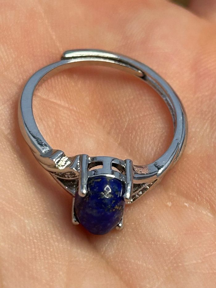Bague réglable en laiton et lapis-lazuli – Harmonie & Inspiration - photo numéro 8