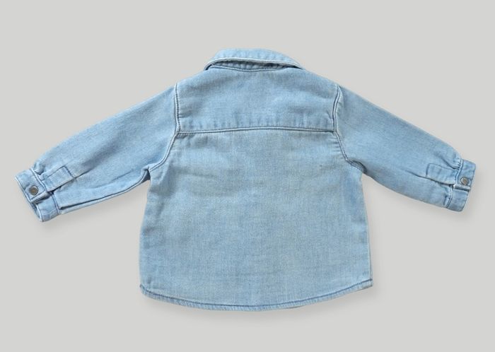 Chemise manches longues denim bleu guitare Du Pareil Au Même 3 mois garçon - photo numéro 5