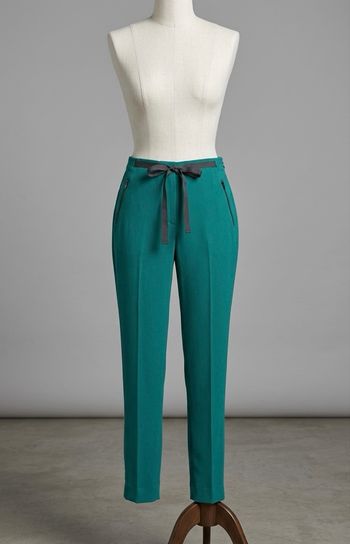  Zara Basic - Pantalon fluide à pinces - Taille S - Vert Émeraude