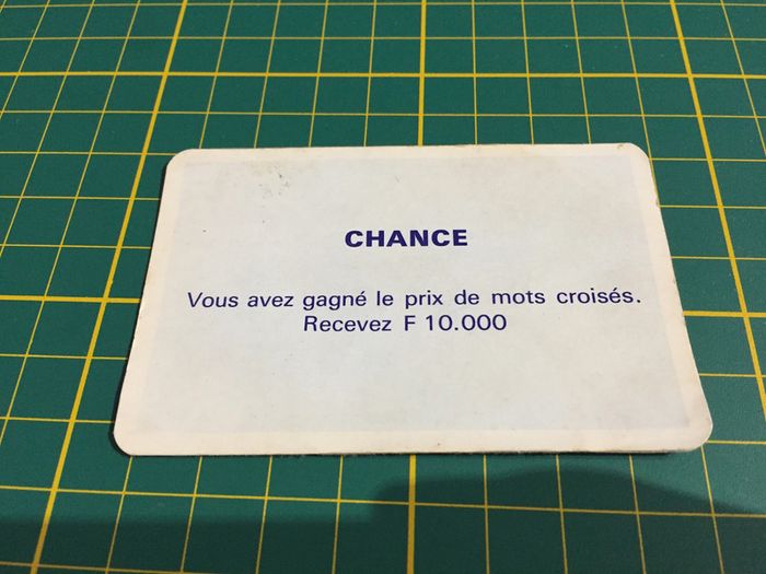 Vous avez gagné le prix de mots croisés carte chance pièce Monopoly Miro Parker company #A63