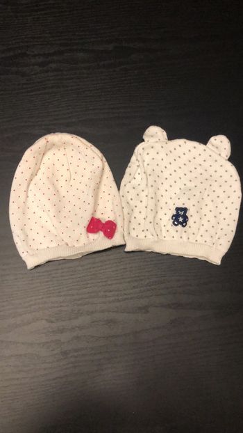 Lot de 2 bonnets