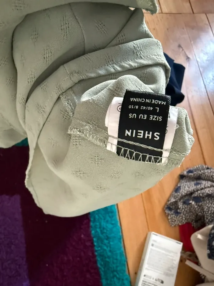 Robe d’été en très bon état Shein verte taille L - photo numéro 6