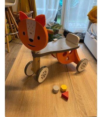 Porteur renard en bois