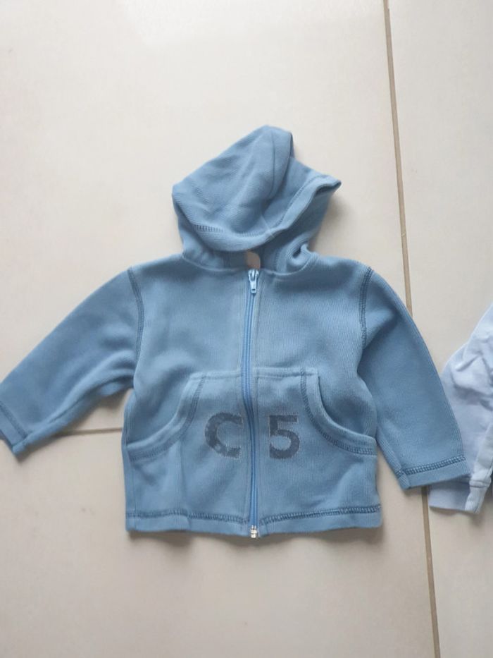 2 vestes gilet 12 mois bleu - photo numéro 3