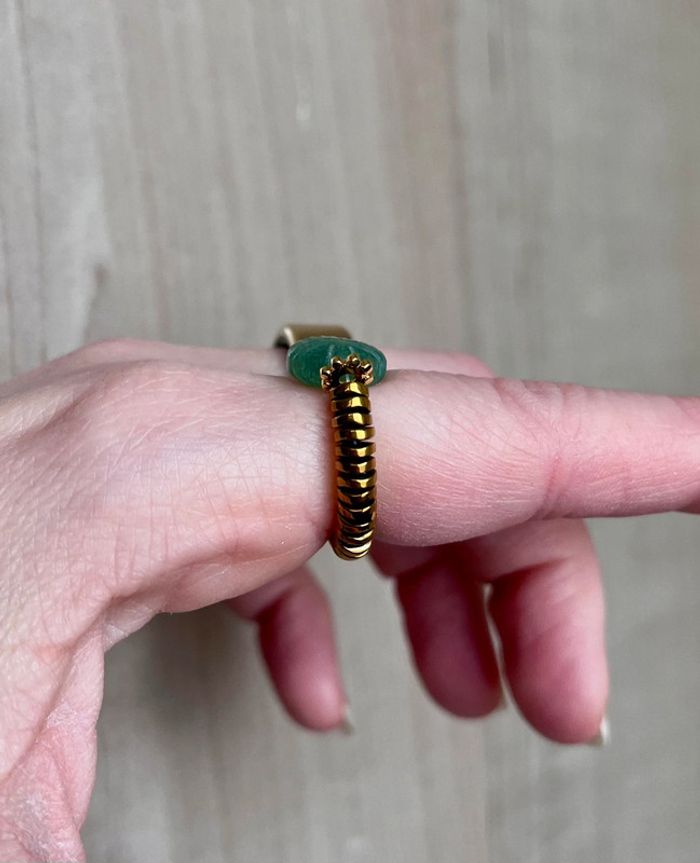 Bague amulette scarabée Aventurine - photo numéro 6