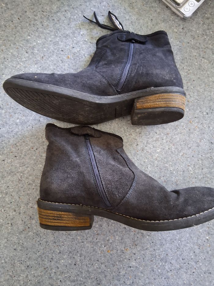 Bottines " reqins" bleu marine " P-37" - photo numéro 3