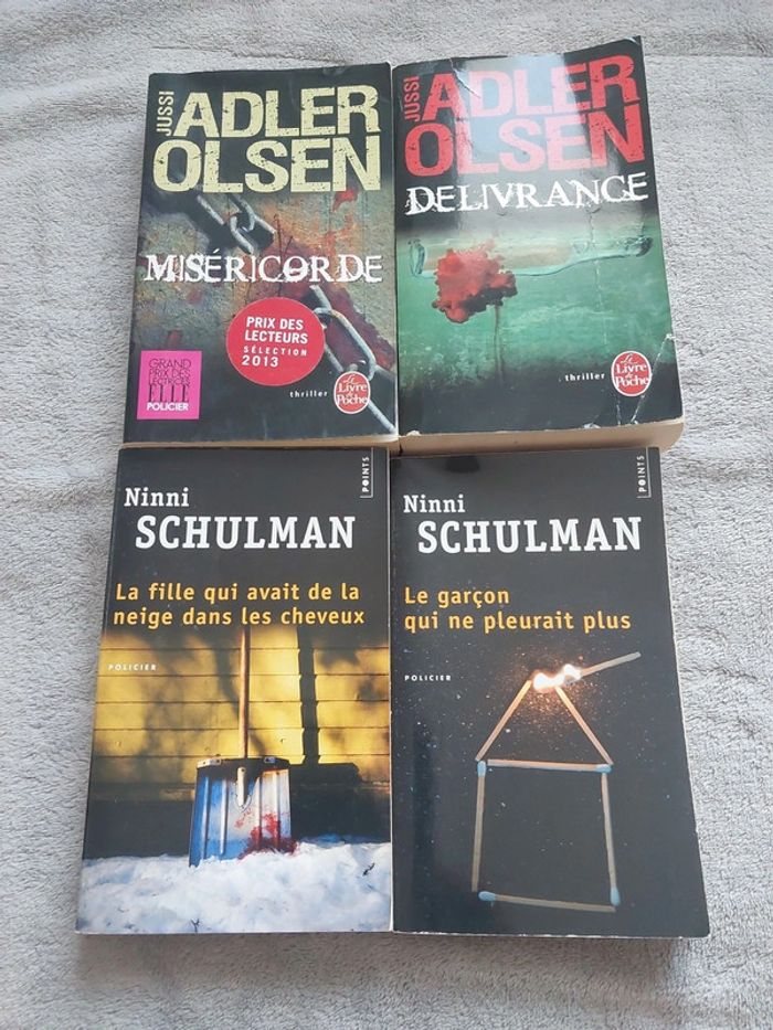 Lot 4 livres thriller adler olsen - ninni schulman