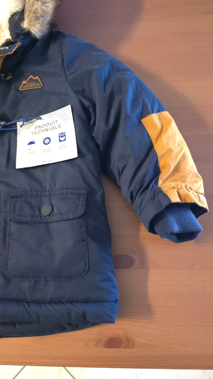 Neuf (non porté)🏷 🥰🤩💙superbe parka chaud 23 mois garçon 💙😍🤩 - photo numéro 4
