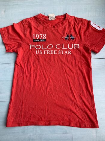 T shirt rouge us free star 152/158cm