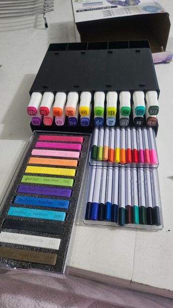 Set aquamarkers 54 pièces