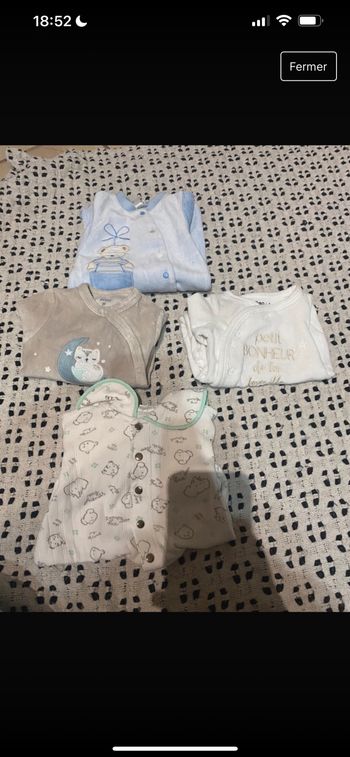 Lot pyjamas naissance