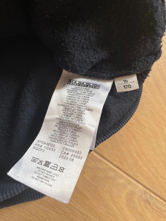 Gilet zippé à capuche marine - Napapijri - 16ans - photo numéro 7