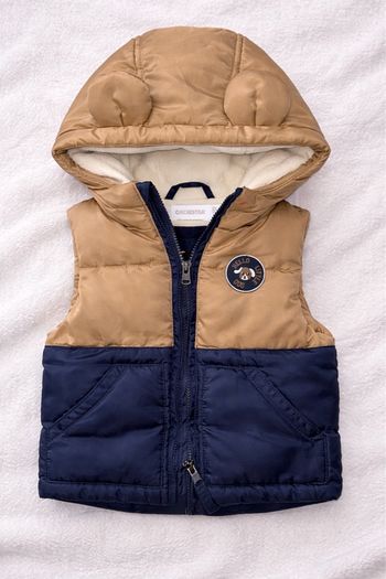 Doudoune sans manches à capuche oreilles Orchestra 6 mois - très bon état