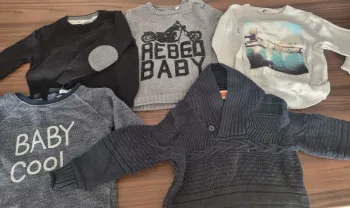 Lot 5 Pulls hiver bébé taille 18 24 mois