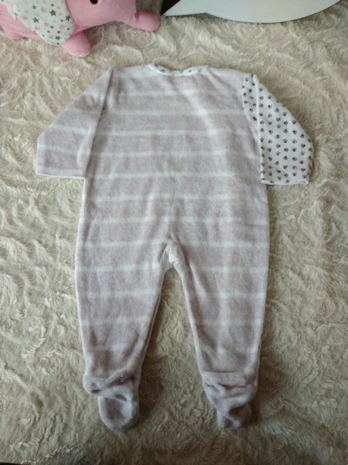 Pyjama grenouillère velours Fille 3 mois Marie Aristochats Disney Baby - photo numéro 8