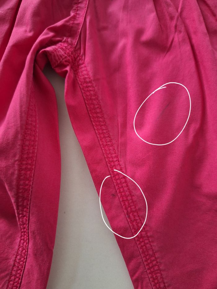 Pantalon en toile couleur fuschia unie - photo numéro 6