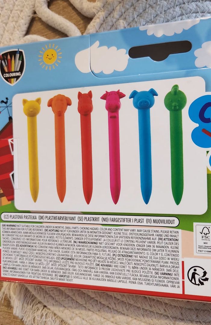 Crayons Gras X6 Animaux de la Ferme - photo numéro 5