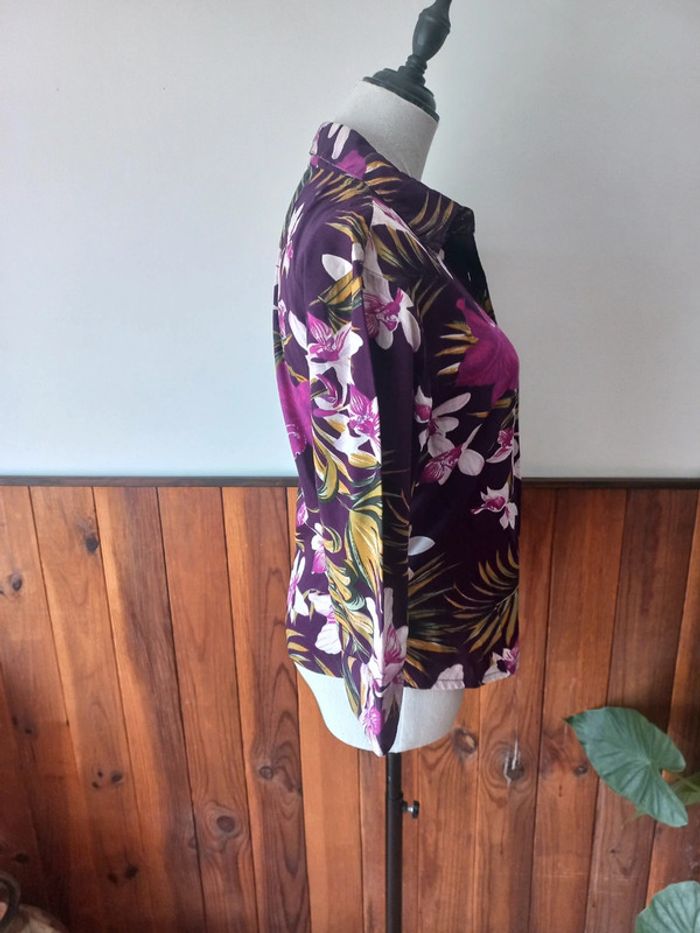 Chemise fleurie manches longues - photo numéro 4