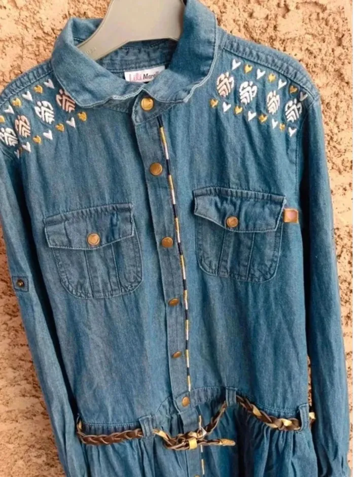 Robe en jean Lili marelle 12 ans bon état - photo numéro 2