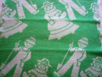 Couverture verte 80cm x 70cm
