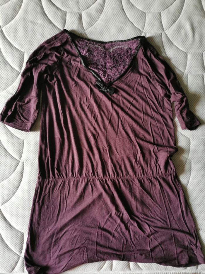 Robe d'été prune taille 44 - photo numéro 2