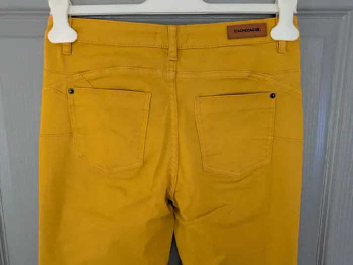 Pantalon jaune moutarde cache cache taille 40 - photo numéro 6