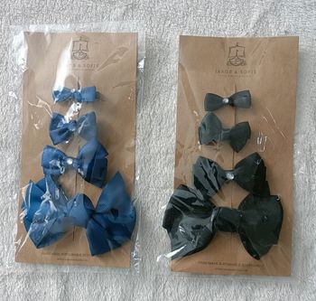 8 barrettes Jakob & sofie (bleu marine et noir)