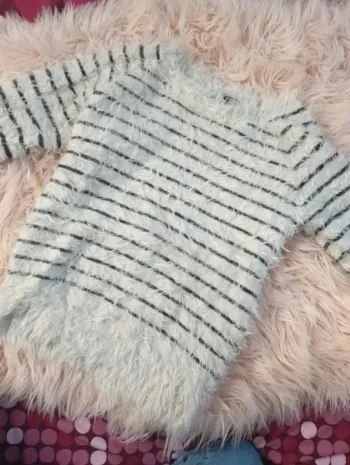 Pull manches longues rayures kiabi