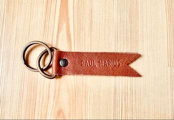 Porte-clefs Paul Marius cuir marron - NEUF
