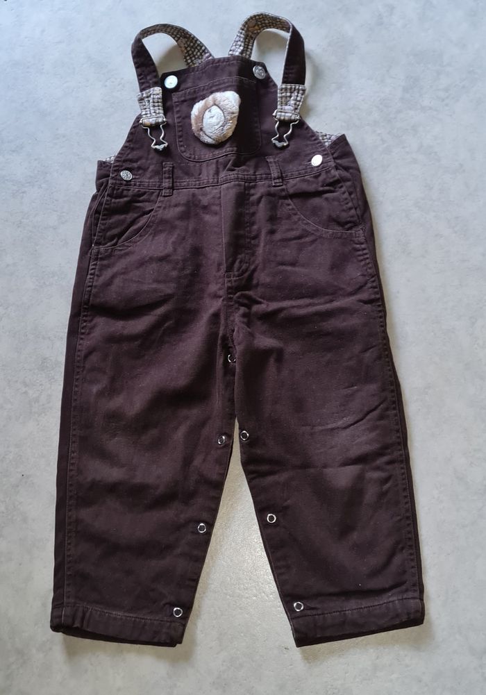 salopette marron vintage Kiabi garçon 2/3 ans - photo numéro 7