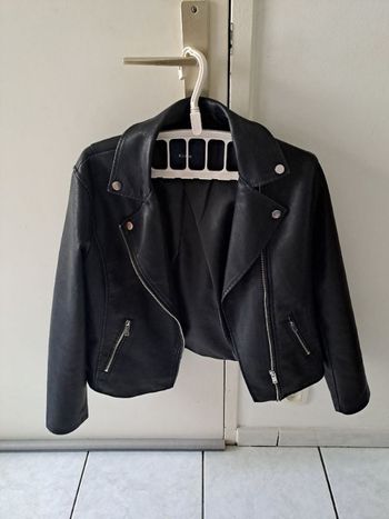Blouson simili noir
