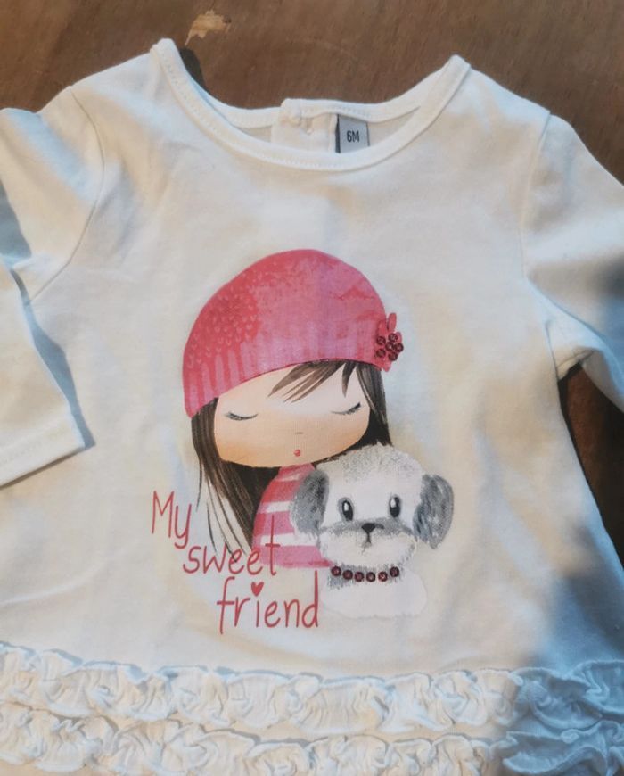 Lot neuf tee-shirt 6mois fille đ¶jumeaux - photo numĂ©ro 3