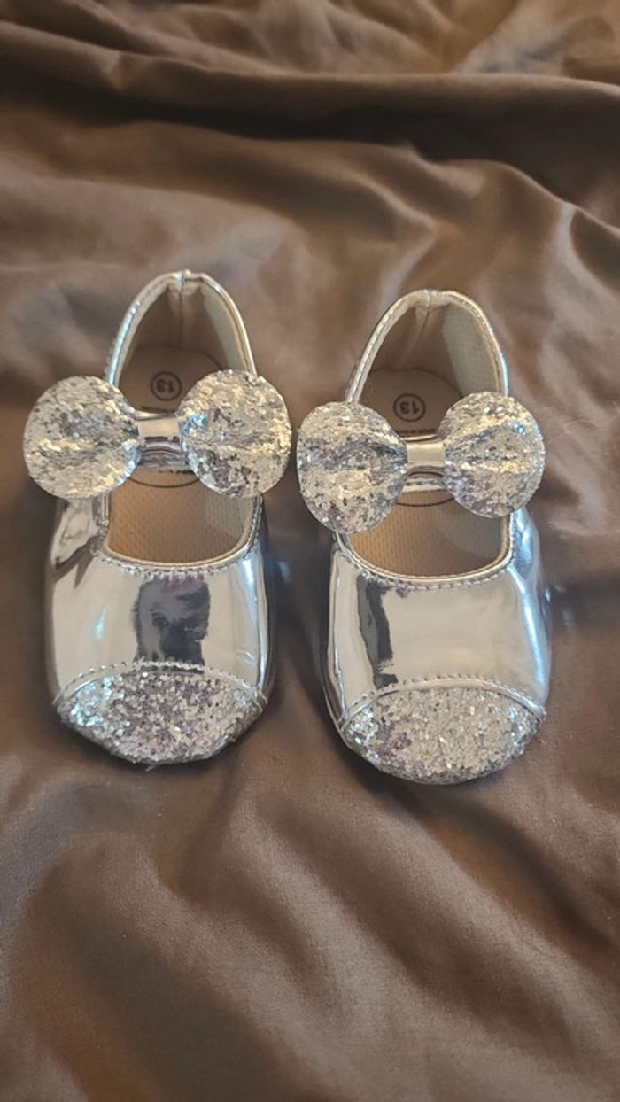 Chaussure argenté  pailletée
