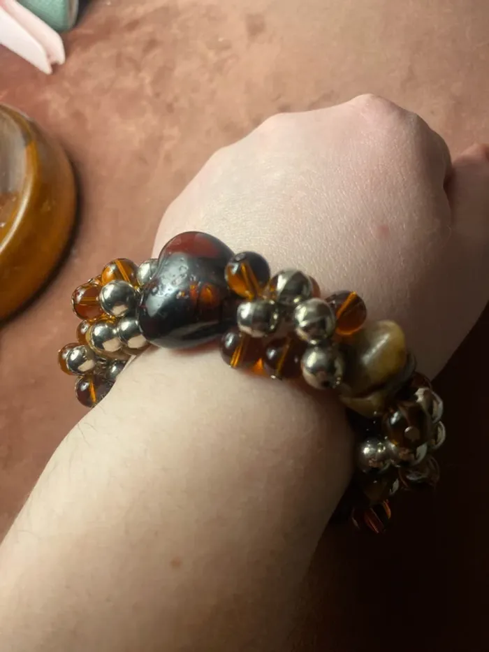 Bracelet vintage pierre et verre - photo numéro 6